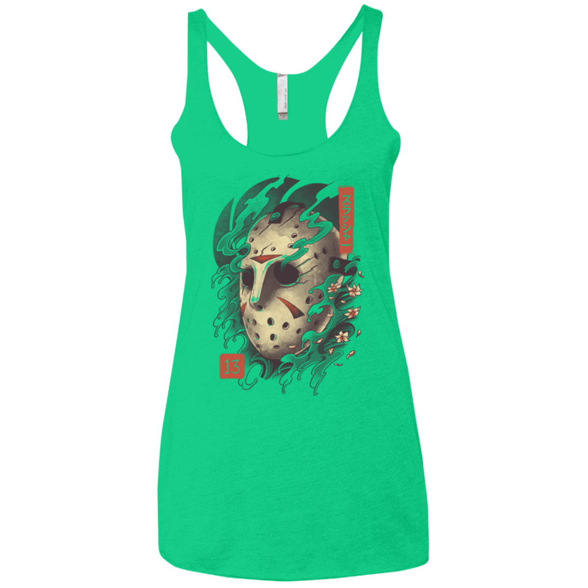 T-Shirts Envy / X-Small Oni Jason Mask Women's Triblend Racerback Tank