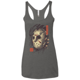 T-Shirts Premium Heather / X-Small Oni Jason Mask Women's Triblend Racerback Tank