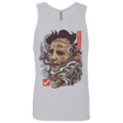 T-Shirts Heather Grey / S Oni Leather Mask Men's Premium Tank Top