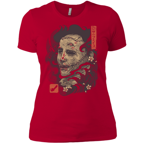 T-Shirts Red / X-Small Oni Leather Mask Women's Premium T-Shirt