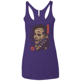 T-Shirts Purple Rush / X-Small Oni Leather Mask Women's Triblend Racerback Tank