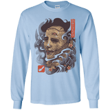 T-Shirts Light Blue / YS Oni Leather Mask Youth Long Sleeve T-Shirt