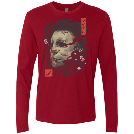 T-Shirts Cardinal / S Oni Slasher Mask Men's Premium Long Sleeve
