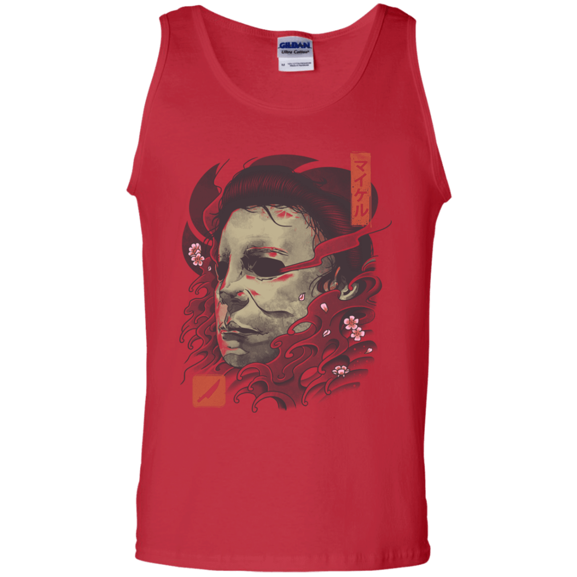 T-Shirts Red / S Oni Slasher Mask Men's Tank Top
