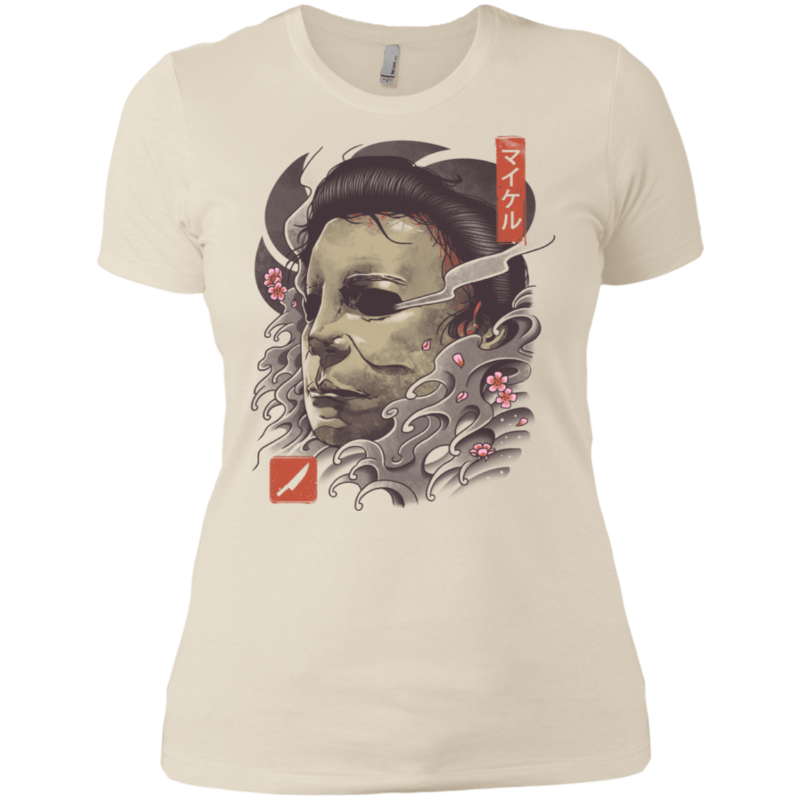 T-Shirts Ivory/ / X-Small Oni Slasher Mask Women's Premium T-Shirt