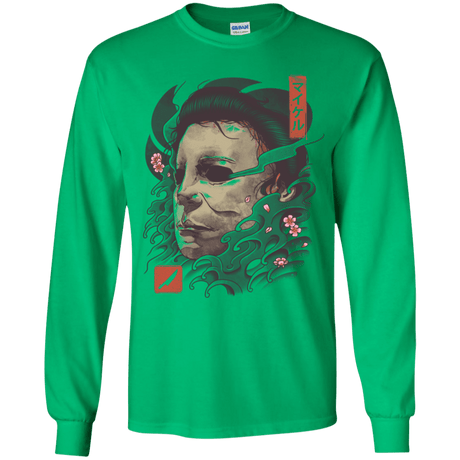 T-Shirts Irish Green / YS Oni Slasher Mask Youth Long Sleeve T-Shirt