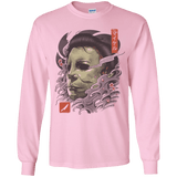 T-Shirts Light Pink / YS Oni Slasher Mask Youth Long Sleeve T-Shirt