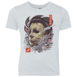 T-Shirts Heather White / YXS Oni Slasher Mask Youth Triblend T-Shirt