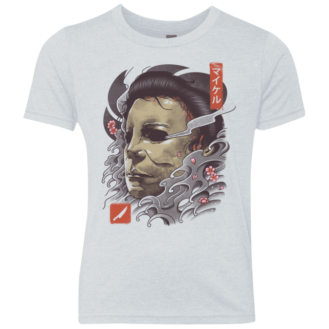 T-Shirts Heather White / YXS Oni Slasher Mask Youth Triblend T-Shirt