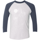 T-Shirts Heather White/Indigo / X-Small Ood Men's Triblend 3/4 Sleeve