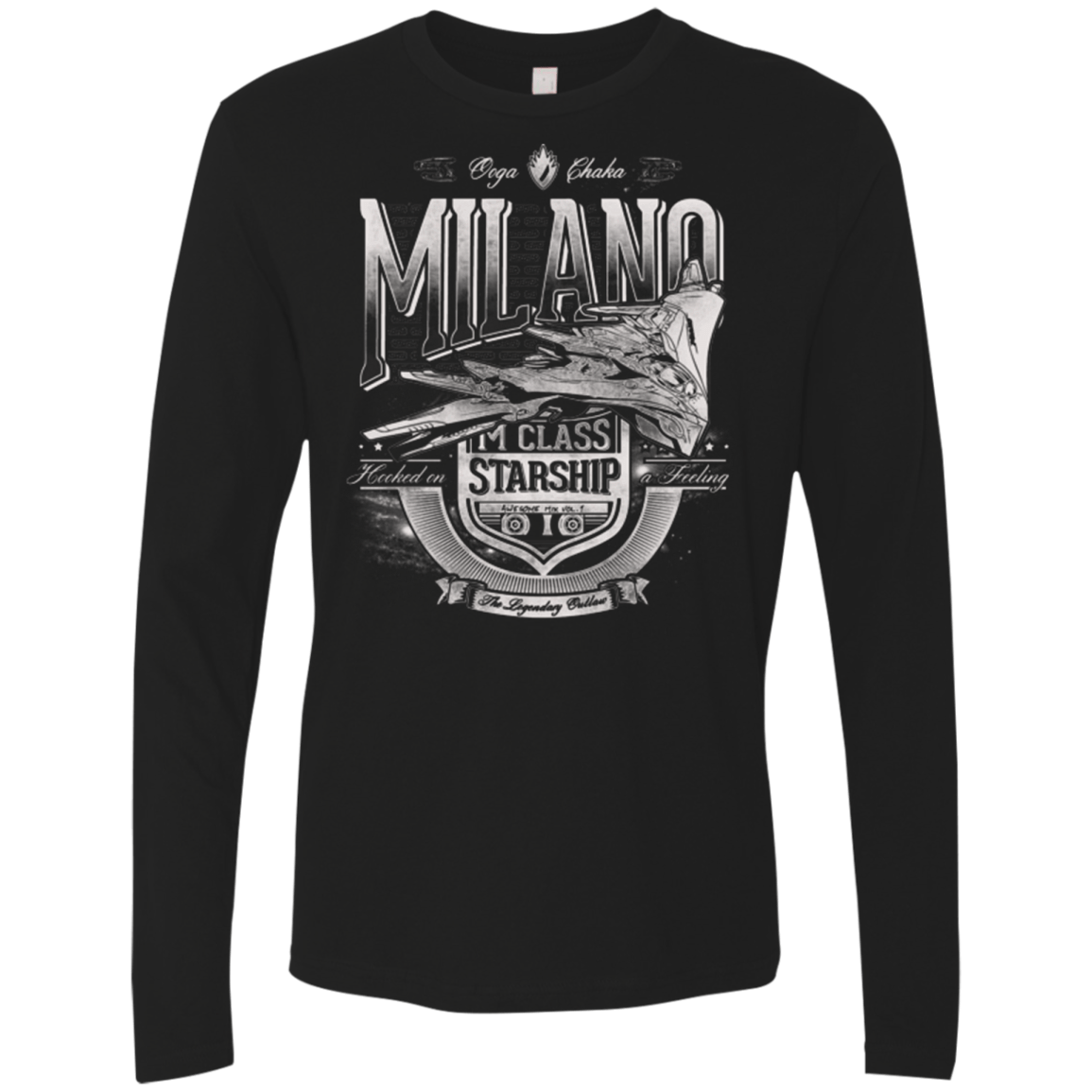 T-Shirts Black / Small Ooga Chaka Men's Premium Long Sleeve