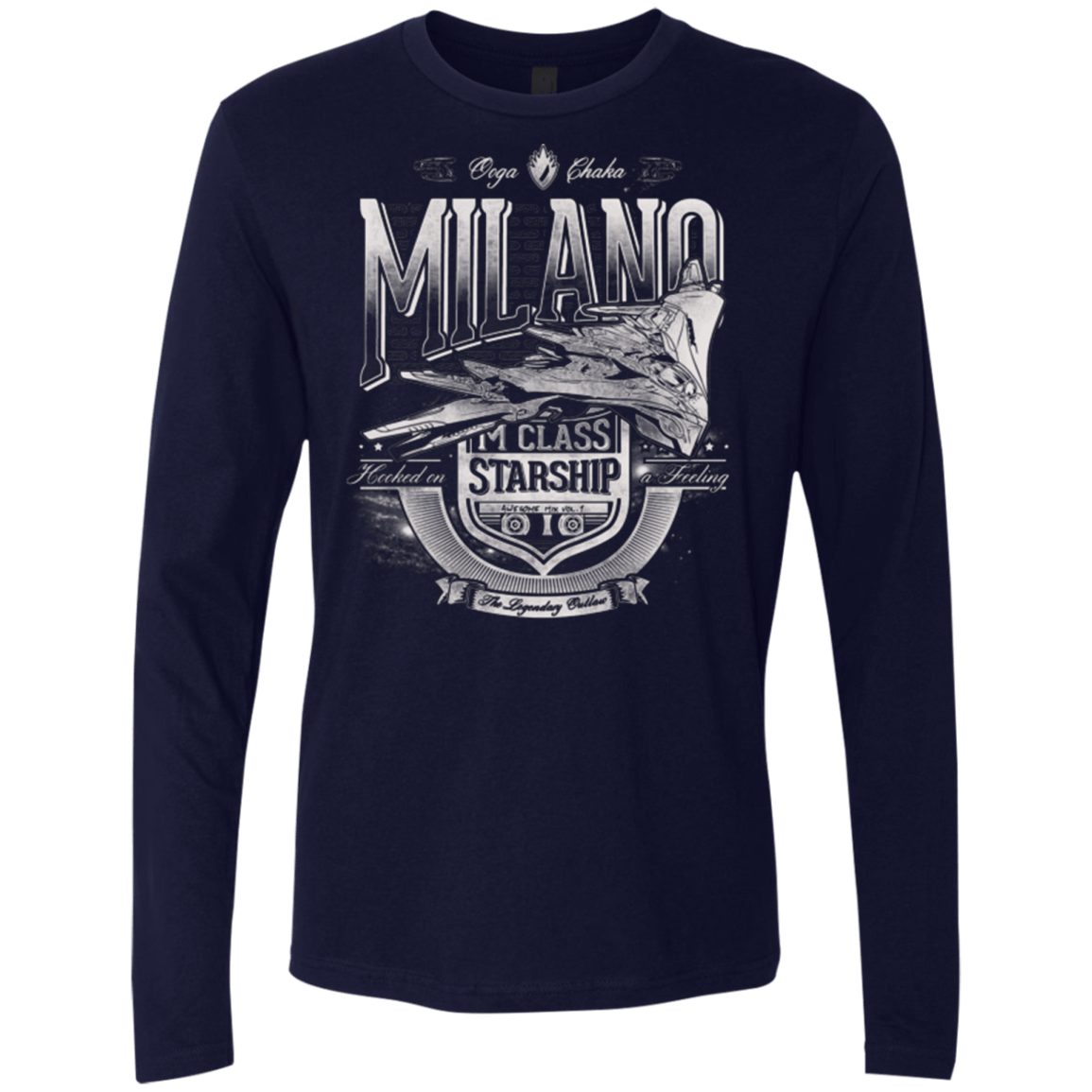 T-Shirts Midnight Navy / Small Ooga Chaka Men's Premium Long Sleeve