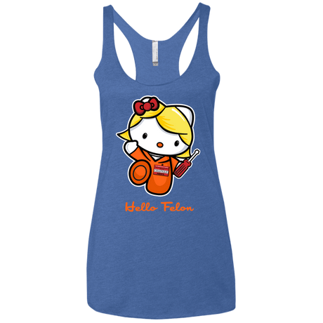 T-Shirts Vintage Royal / X-Small Orange is the New Cat Women's Triblend Racerback Tank