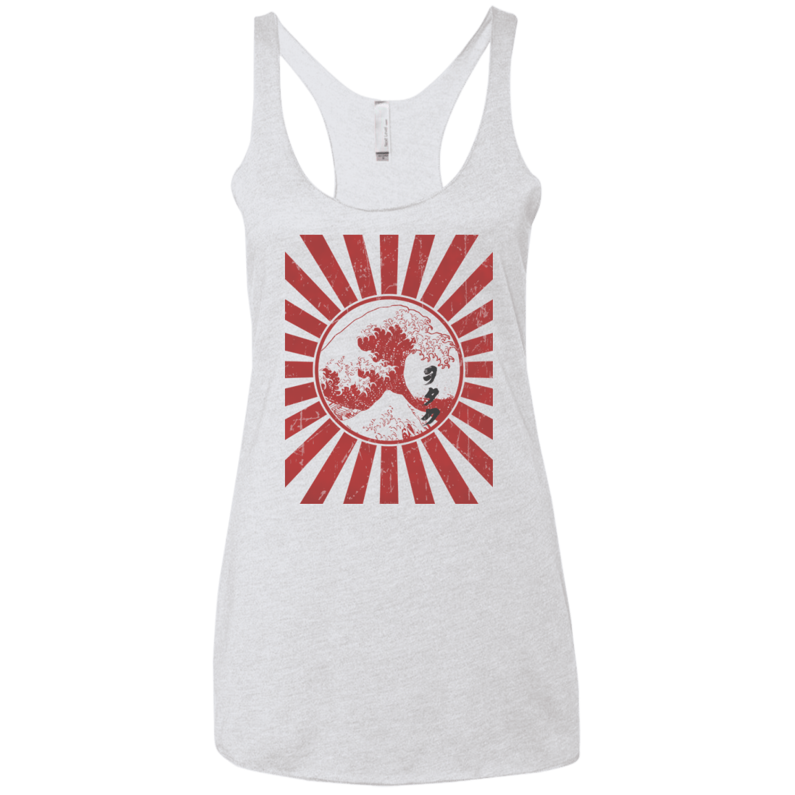 T-Shirts Heather White / X-Small Otaku Flag Women's Triblend Racerback Tank