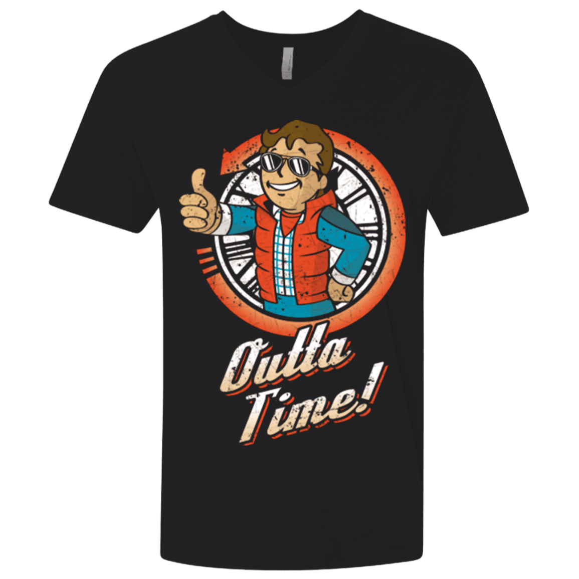 T-Shirts Black / X-Small Outta Time Men's Premium V-Neck