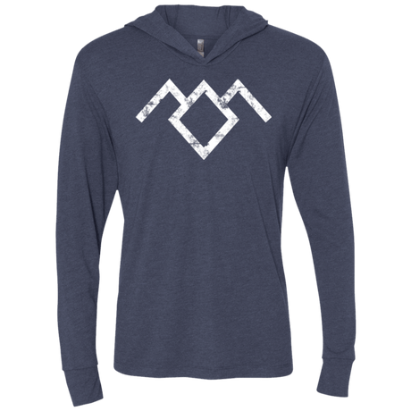 T-Shirts Vintage Navy / X-Small Owl Symbol Triblend Long Sleeve Hoodie Tee