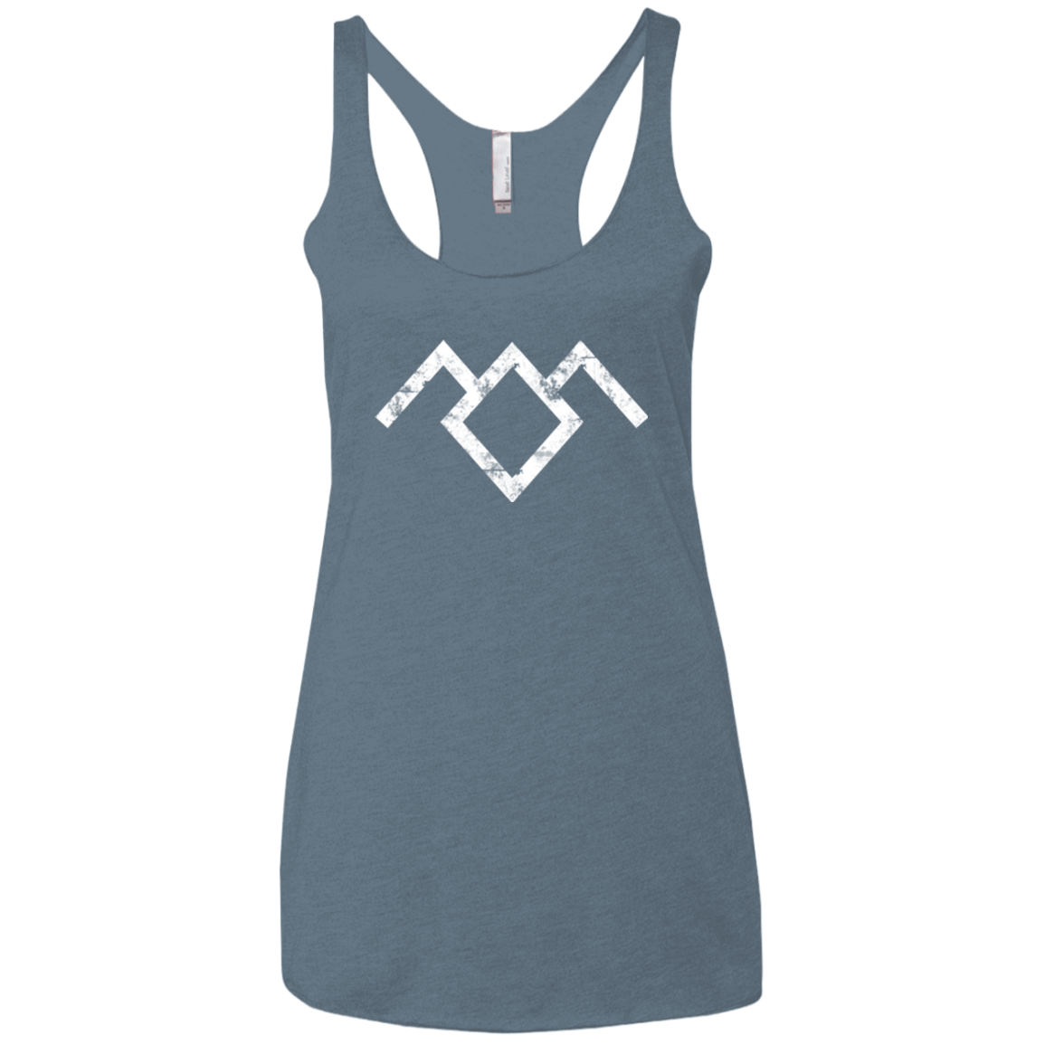 T-Shirts Indigo / X-Small Owl Symbol Women's Triblend Racerback Tank