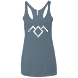 T-Shirts Indigo / X-Small Owl Symbol Women's Triblend Racerback Tank