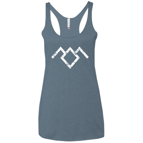 T-Shirts Indigo / X-Small Owl Symbol Women's Triblend Racerback Tank