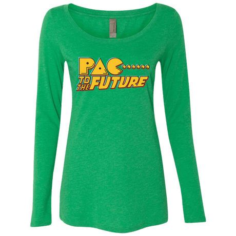 T-Shirts Envy / Small Pac to the Future Women's Triblend Long Sleeve Shirt