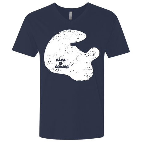 T-Shirts Midnight Navy / X-Small Papa Is Coming Men's Premium V-Neck