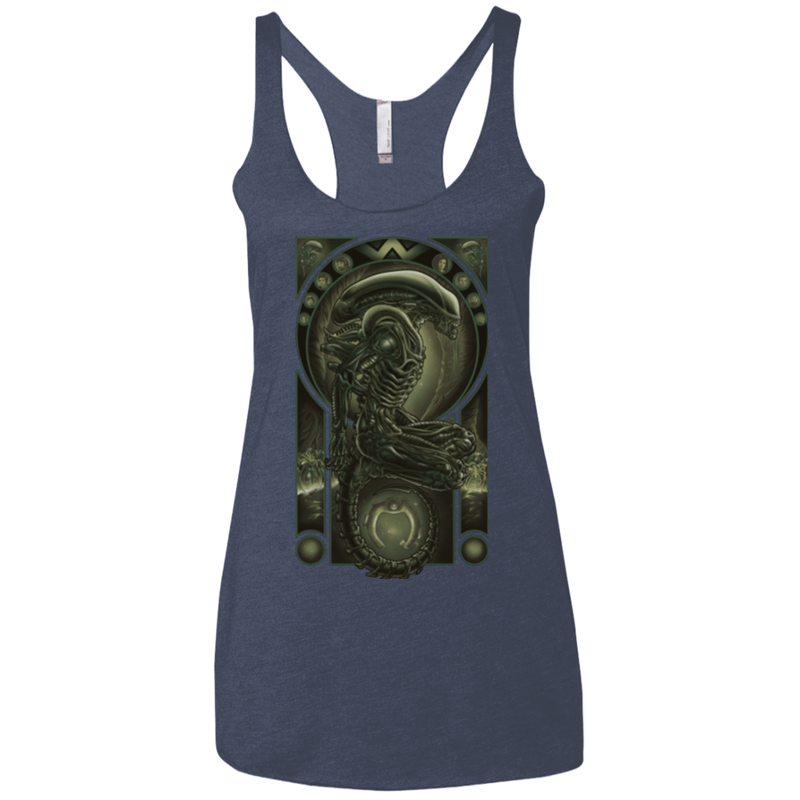 T-Shirts Vintage Navy / X-Small Parasite Women's Triblend Racerback Tank