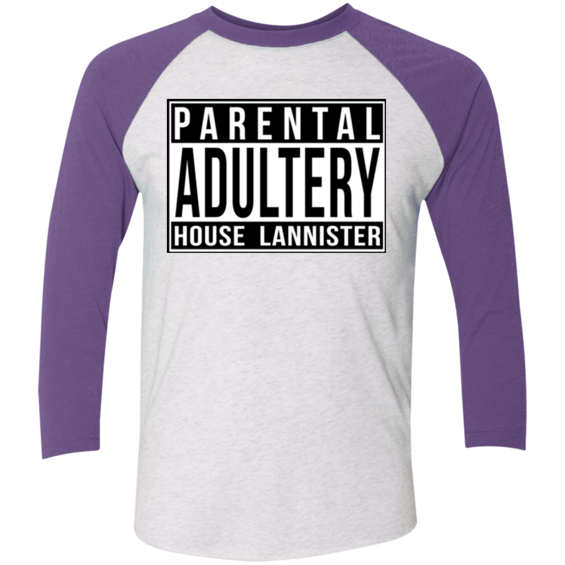 T-Shirts Heather White/Purple Rush / X-Small PARENTAL Men's Triblend 3/4 Sleeve
