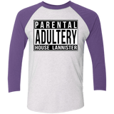 T-Shirts Heather White/Purple Rush / X-Small PARENTAL Men's Triblend 3/4 Sleeve