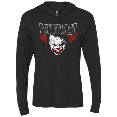 T-Shirts Vintage Black / X-Small Pennyzig Triblend Long Sleeve Hoodie Tee