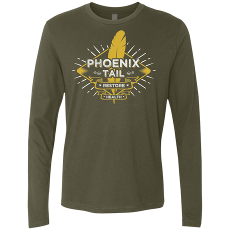 T-Shirts Military Green / Small Phoenix Tail Men's Premium Long Sleeve