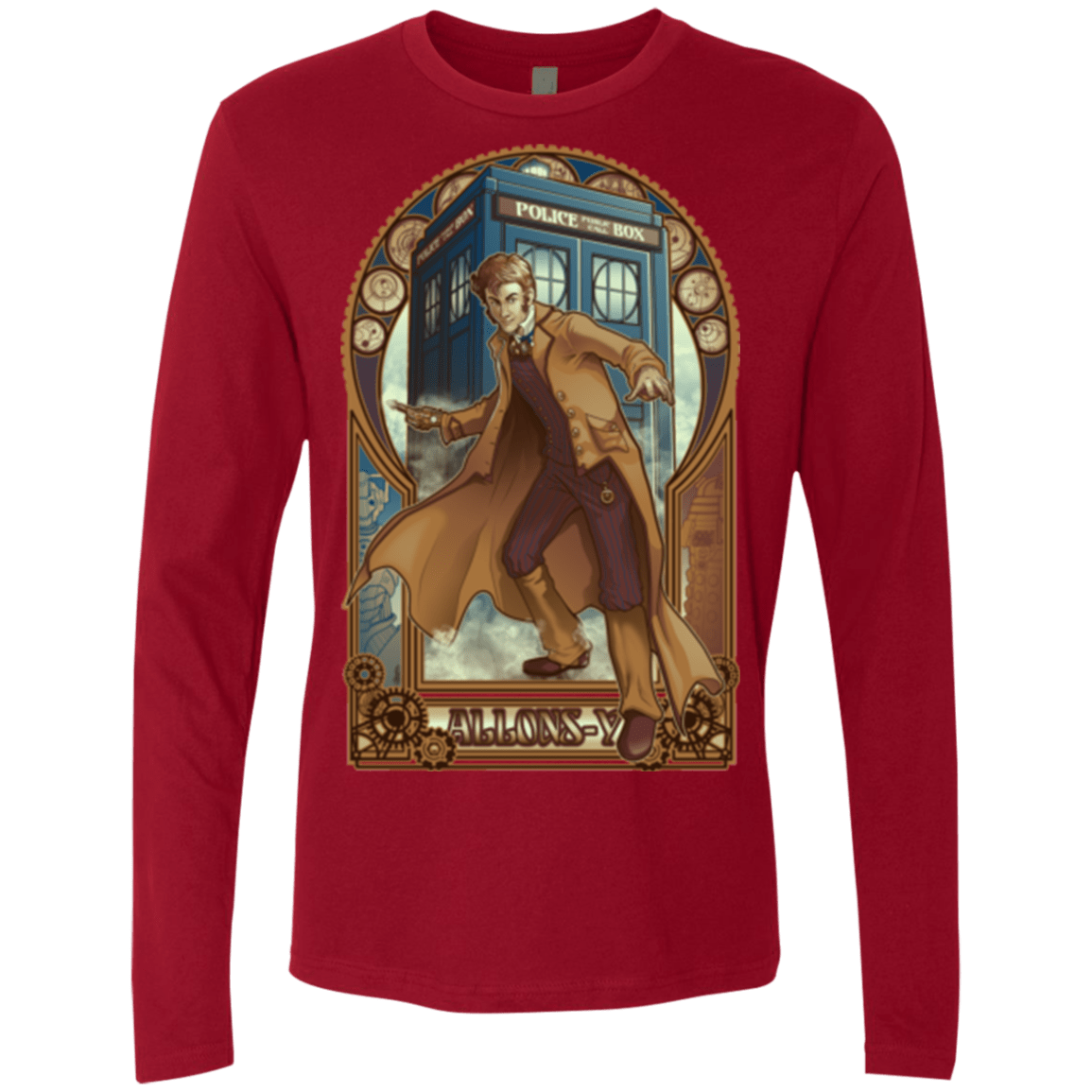 T-Shirts Cardinal / Small Physicker Whom Men's Premium Long Sleeve