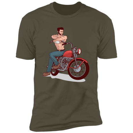 T-Shirts Military Green / S Pin-up Wolverine Men's Premium T-Shirt