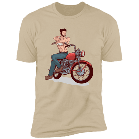T-Shirts Sand / S Pin-up Wolverine Men's Premium T-Shirt