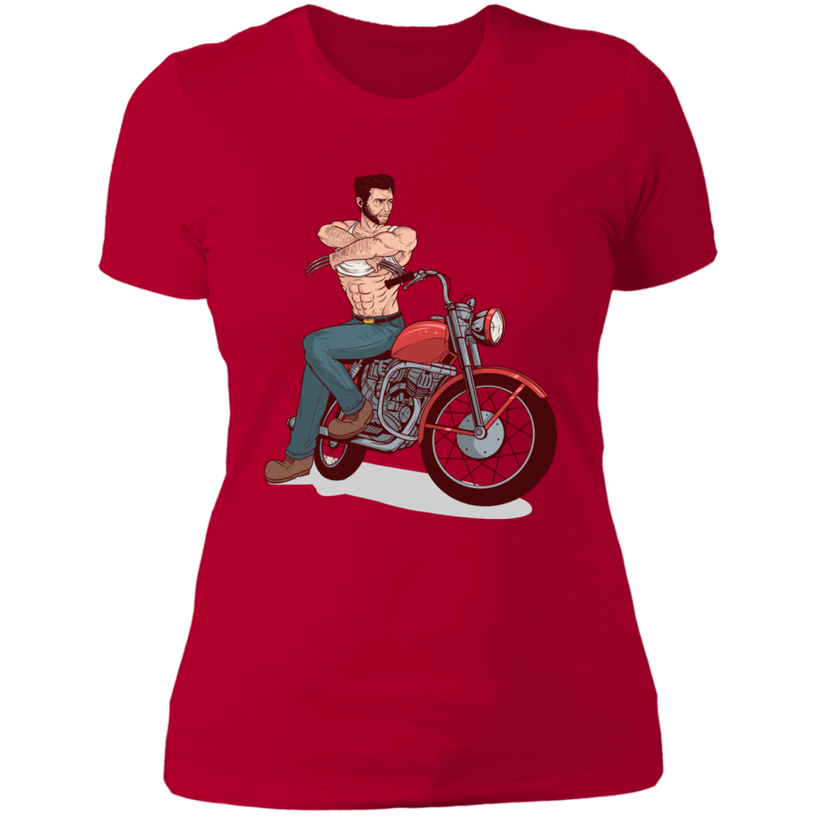 T-Shirts Red / S Pin-up Wolverine Women's Premium T-Shirt
