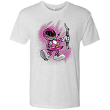 T-Shirts Heather White / Small Pink Ranger Artwork Men's Triblend T-Shirt