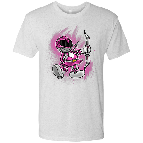 T-Shirts Heather White / Small Pink Ranger Artwork Men's Triblend T-Shirt