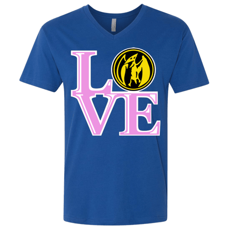 T-Shirts Royal / X-Small Pink Ranger LOVE Men's Premium V-Neck
