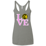 T-Shirts Venetian Grey / X-Small Pink Ranger LOVE Women's Triblend Racerback Tank