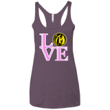 T-Shirts Vintage Purple / X-Small Pink Ranger LOVE Women's Triblend Racerback Tank