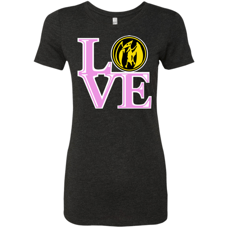 T-Shirts Vintage Black / Small Pink Ranger LOVE Women's Triblend T-Shirt