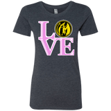 T-Shirts Vintage Navy / Small Pink Ranger LOVE Women's Triblend T-Shirt