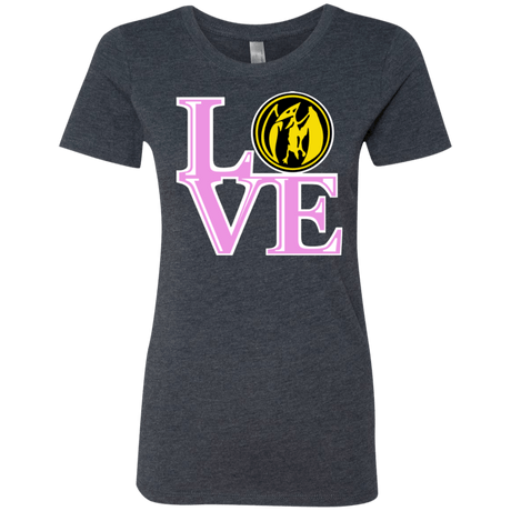 T-Shirts Vintage Navy / Small Pink Ranger LOVE Women's Triblend T-Shirt