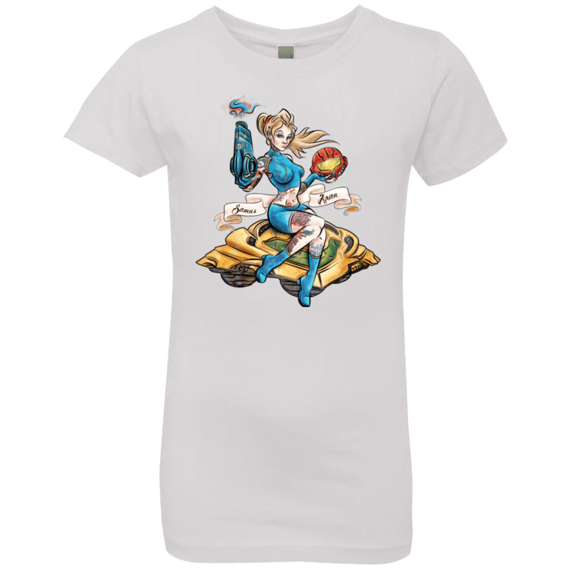 T-Shirts White / YXS PINUP SAMUS Girls Premium T-Shirt