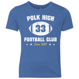 T-Shirts Vintage Royal / YXS Polk High Football Youth Triblend T-Shirt