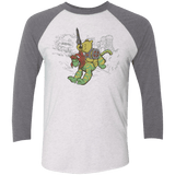 T-Shirts Heather White/Premium Heather / X-Small Poohwah of Grayzkull Men's Triblend 3/4 Sleeve