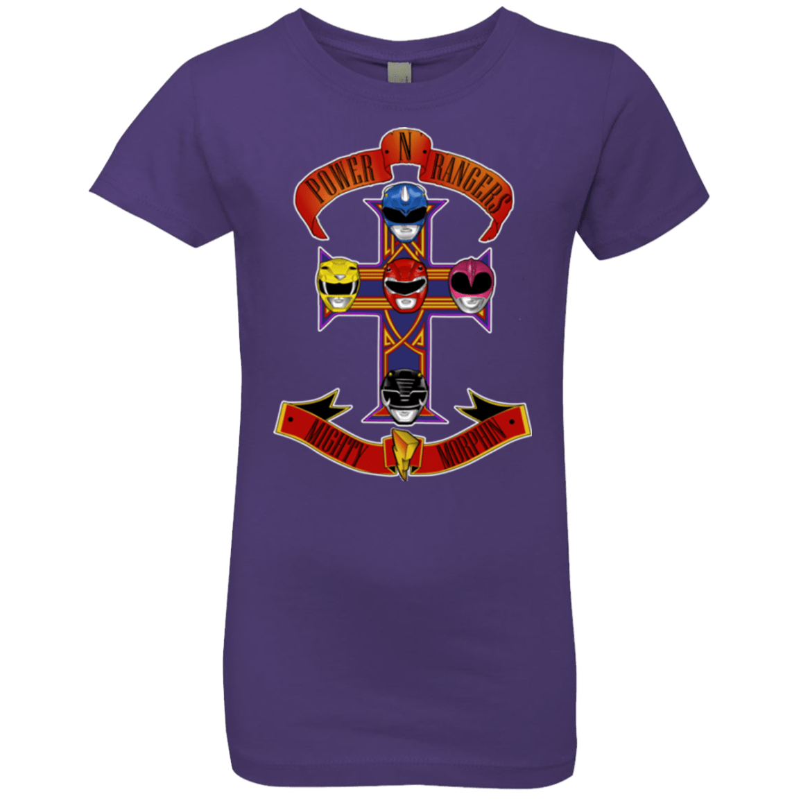 T-Shirts Purple Rush / YXS Power N Rangers Girls Premium T-Shirt