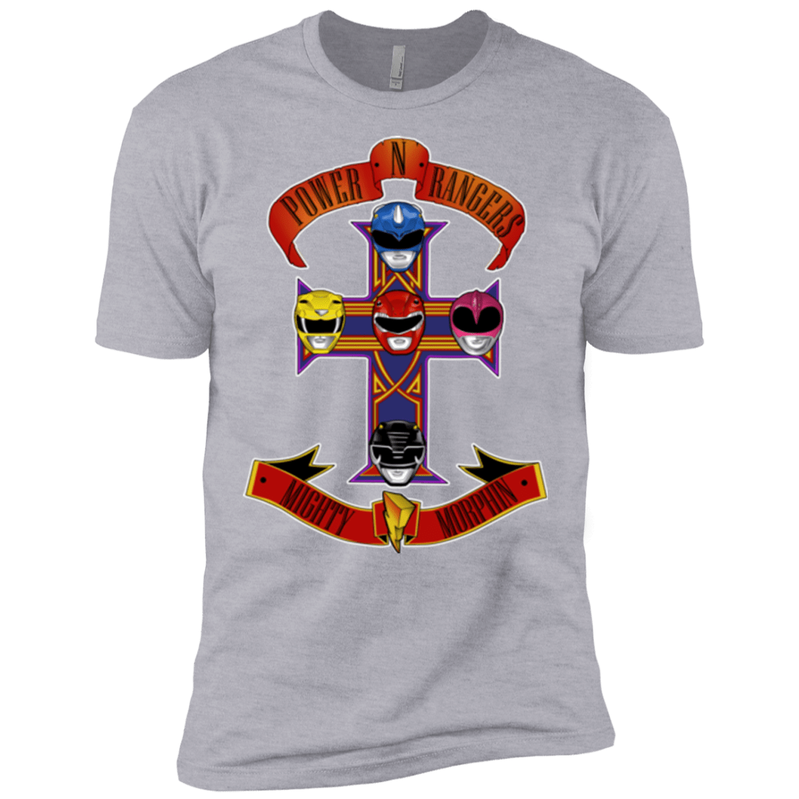 T-Shirts Heather Grey / X-Small Power N Rangers Men's Premium T-Shirt