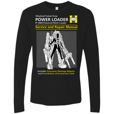 T-Shirts Black / Small POWERLOADER SERVICE AND REPAIR MANUAL Men's Premium Long Sleeve