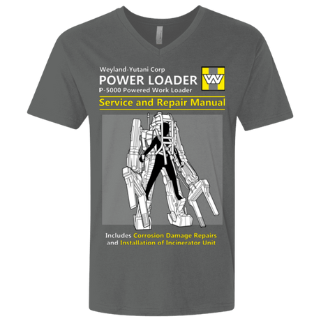 T-Shirts Heavy Metal / X-Small POWERLOADER SERVICE AND REPAIR MANUAL Men's Premium V-Neck