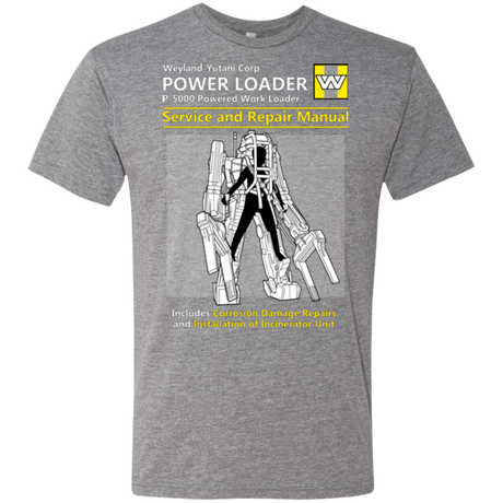 T-Shirts Premium Heather / Small POWERLOADER SERVICE AND REPAIR MANUAL Men's Triblend T-Shirt